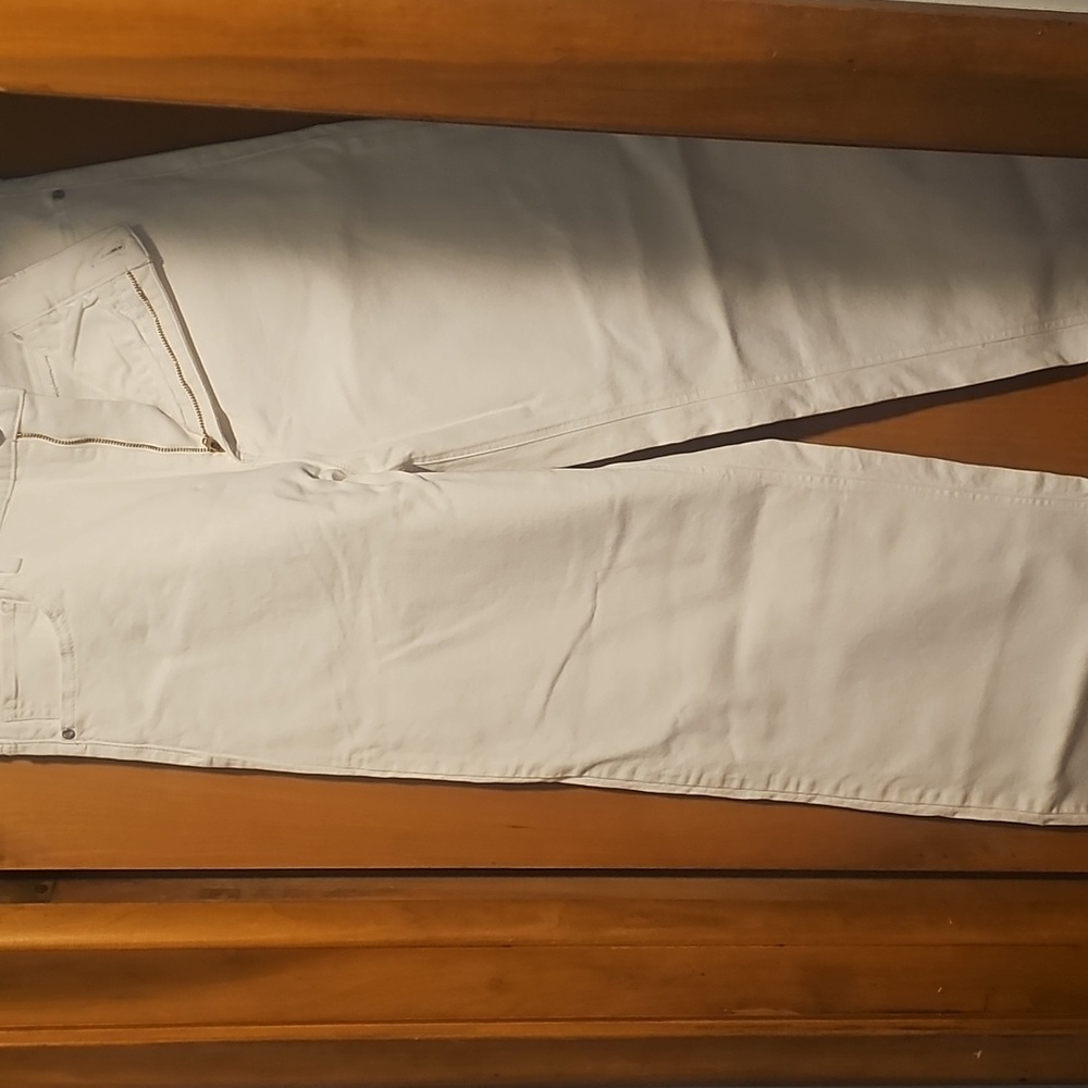 Sofia by Sofia Vergara Cream Wide Leg Jeans